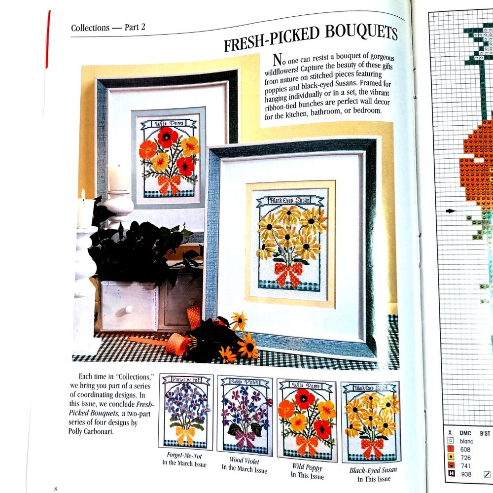 For the Love of Cross Stitch Magazine Leisure Arts 8 Projects 32 Pages May 2002 - Picture 4 of 10